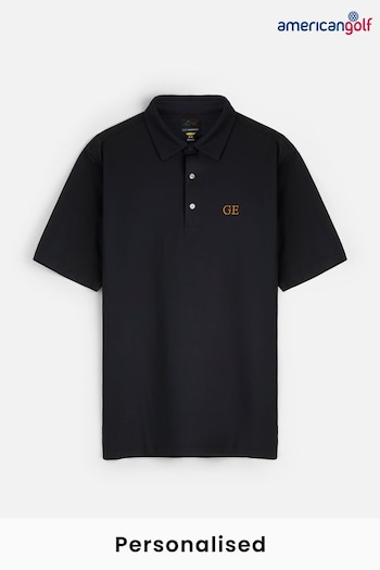 My American Golf Mens Personalised Greg Norman Black Polo Shirt (E32186) | £30