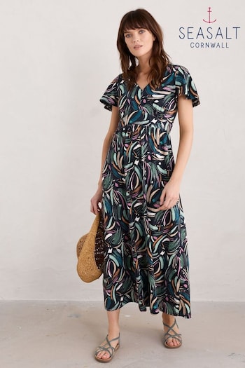 Seasalt Cornwall Black Tall Multi Chateaux Maxi Dress (E32261) | £70