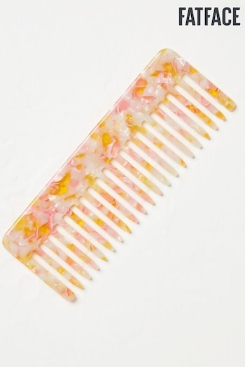 FatFace Pink Resin Wide Tooth Hair Comb (E32802) | £9.50