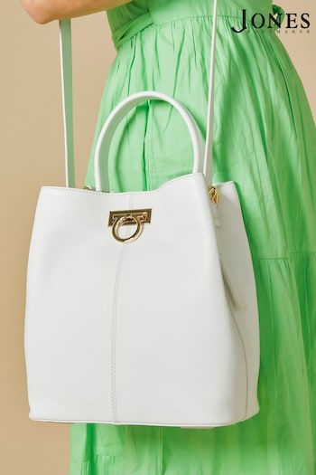 Jones Bootmaker Verna Leather Shoulder White Bag (E33000) | £99