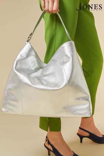Jones Bootmaker Silver Violetta Leather Shoulder Bag (E33001) | £99