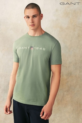 GANT Green Printed Graphic T-Shirt (E33082) | £35