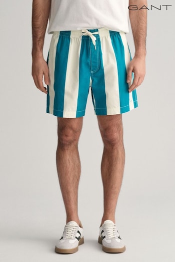 GANT Green Striped Drawcord Shorts (E33095) | £90