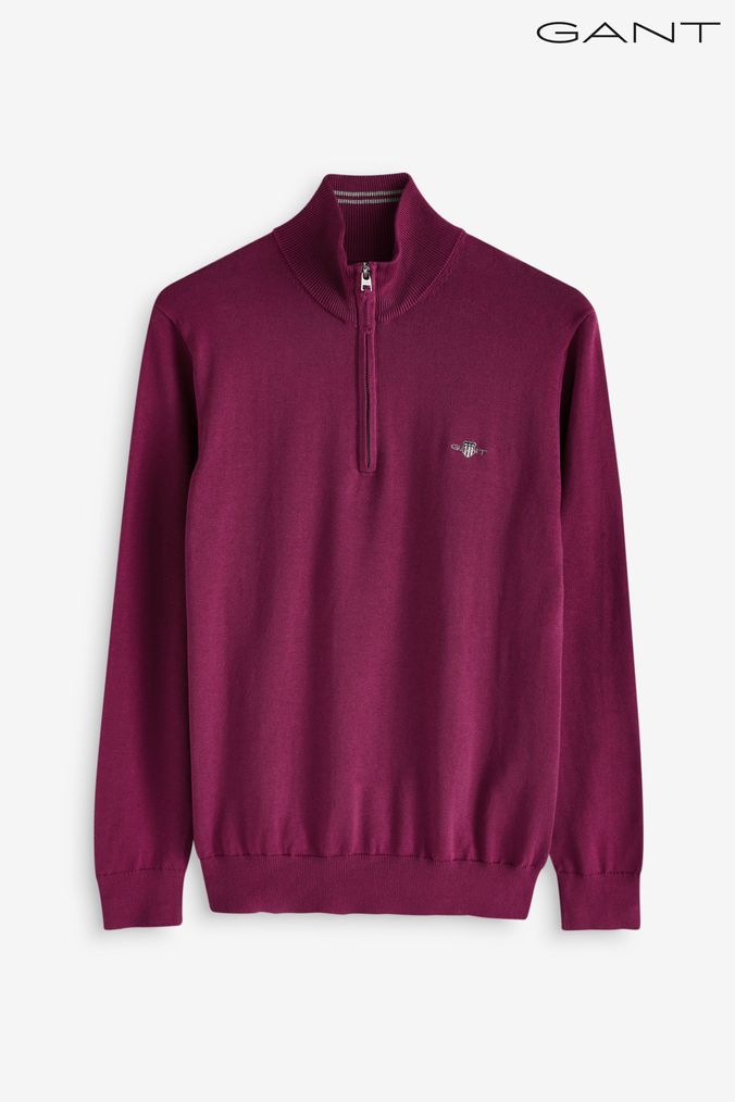 Mens purple half zip sweater clearance