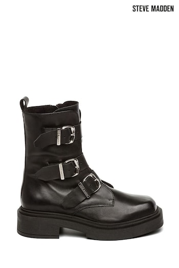 Steve Madden Clipper Black Boots (E33245) | £190