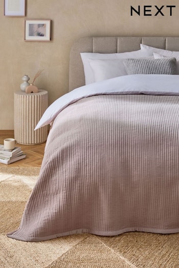 Pink Carrie Velvet Bedspread (E33622) | £60 - £100