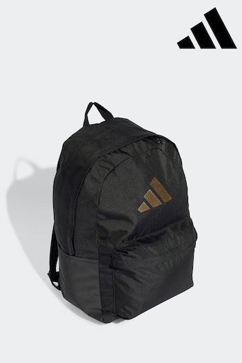 adidas Black Classic 3 Bar Logo Backpack (E35161) | £23