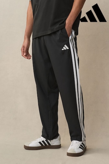 adidas Black Essentials 3-Stripes Stanford Open Hem Joggers (E36846) | £33