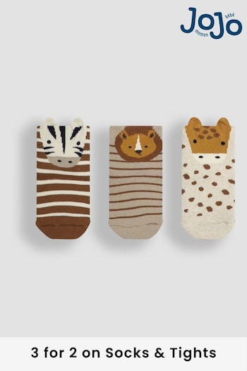 JoJo Maman Bébé Neutral 3-Pack Extra Thick Safari noir (E37623) | £9.50