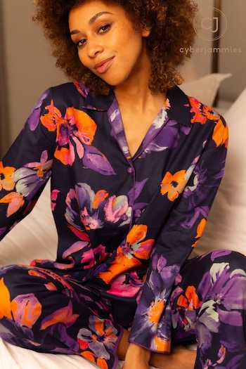 Cyberjammies Blue Printed Long Sleeve Pyjama Set (E38407) | £52