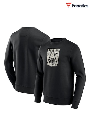 Fanatics Derby County Distressed Retro Graphic Black Sweatshirt (E38524) | £35