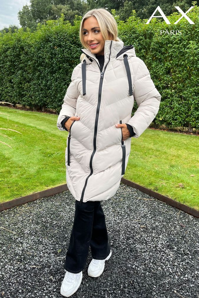 Long cream jacket discount