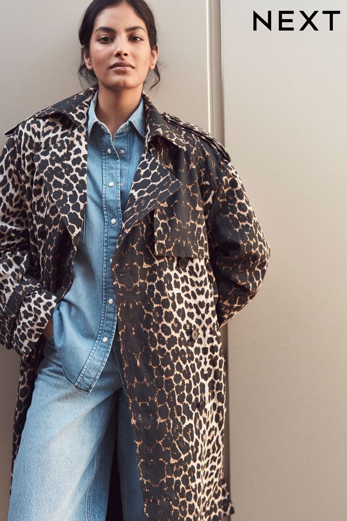 Next leopard print coat clearance