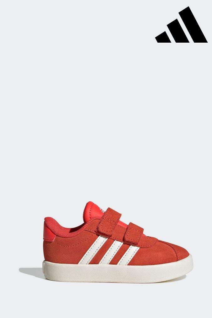 Boys red adidas trainers on sale