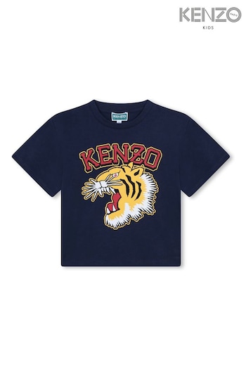 KENZO KIDS Varisty Tiger Logo Short Sleeve T-Shirt (E41206) | £65 - £85