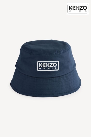 KENZO KIDS Blue Logo Bucket Hat (E41217) | £65