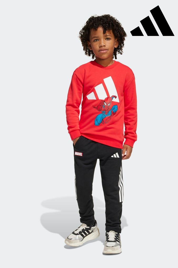 Boys red adidas shop