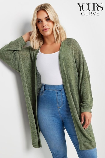 Yours Curve Green Knitted Cardigan (E41633) | £31