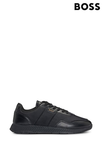 BOSS Black Textured-Sole Trainers In Mixed Materials (E41749) | £169