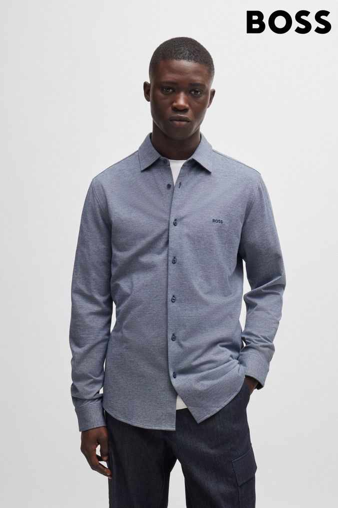 Buy Men s BOSS Print Casual Shirts Online Next UK