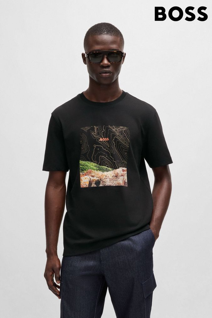 Buy Men s BOSS Graphic Tops Online Next UK