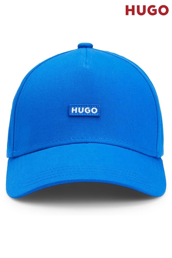 HUGO Blue Logo-Label Cap In Cotton Twill (E42136) | £35