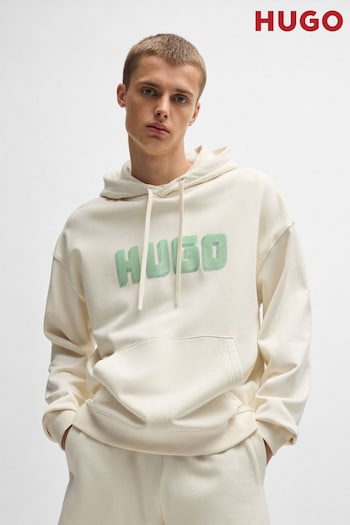 HUGO Logo-Print Hoodie In Cotton Terry (E42162) | £129