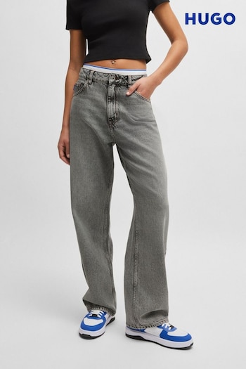 HUGO Relaxed Fit Grey jeans daisy in Rigid Denim (E42345) | £119