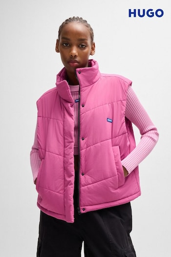 HUGO Pink Water-Repellent Gilet With Logo Label (E42362) | £189