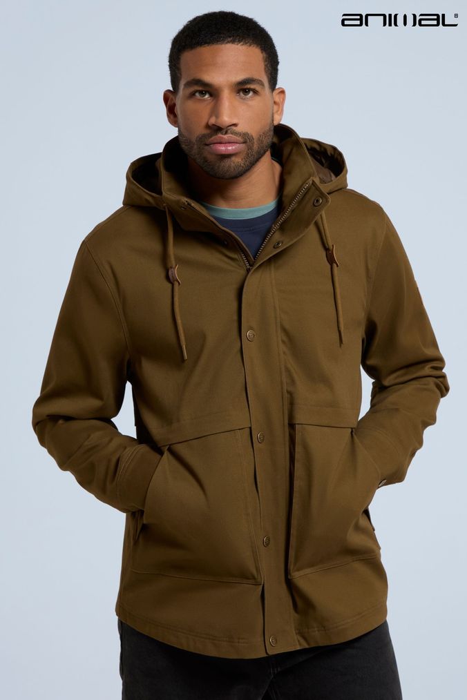 Buy Men s Jackets Brown Hooded Coatsandjackets Online Next UK