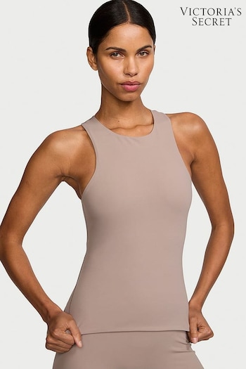 Victoria's Secret Candlelight Rose Nude VS Elevate High Neck Tank Top (E43478) | £39