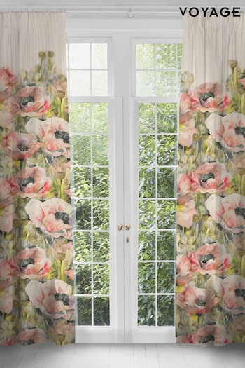 Voyage Maison Sweetpea Papavera Floral Pencil Pleat Curtains (E43634) | £220