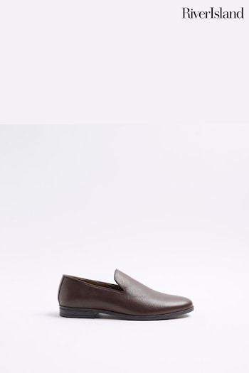 River Island Brown Slip On escasas shoes (E43726) | £50