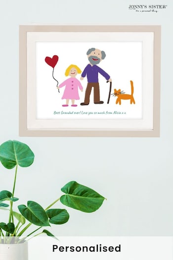 Personalised Framed Hand Drawn Picture Print by Jonny's Sister (E43799) | £35