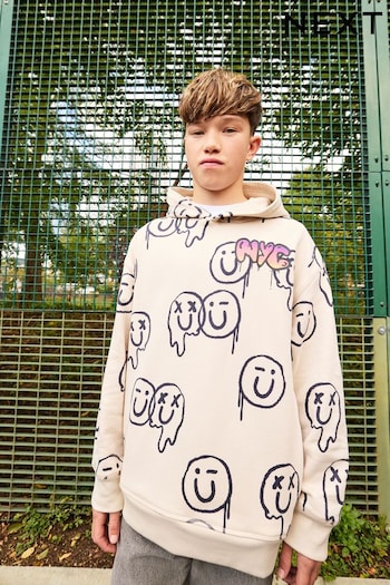 Stone Graffiti Graphic Hoodie (3-16yrs) (E43867) | £19 - £24