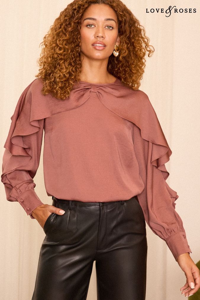 Petite satin blouses hot sale