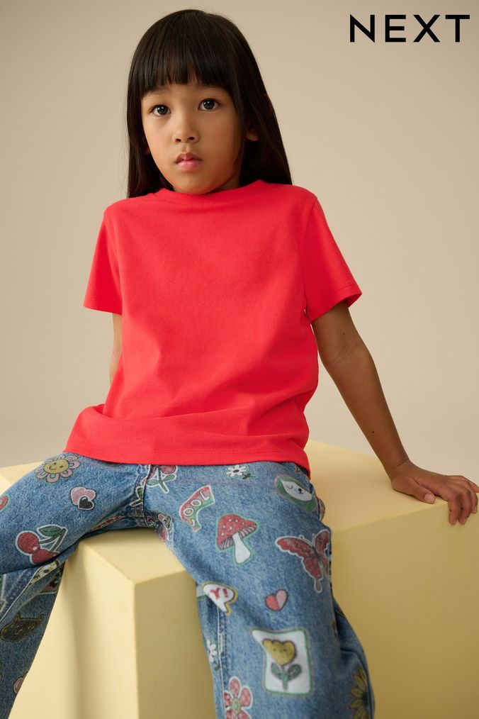 Plain red shirt for girls sales