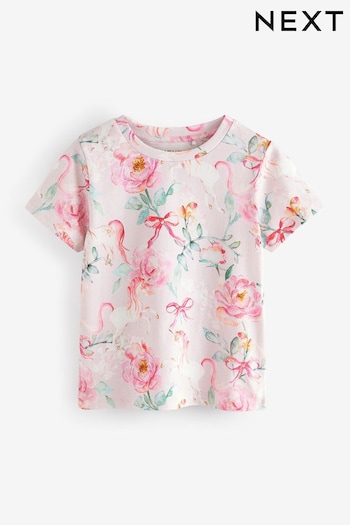 Pink Unicorn 100% Cotton T-Shirt (3-16yrs) (E44327) | £4.50 - £7.50