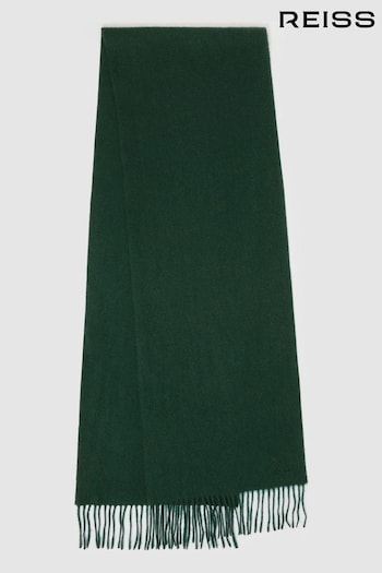 Reiss Dark Green Picton Wool and Cashmere Scarf (E45195) | £58