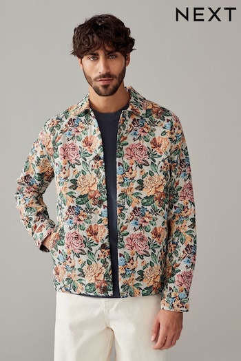 Multicolour Floral Pattern Tapestry Shacket Overshirt (E46442) | £48