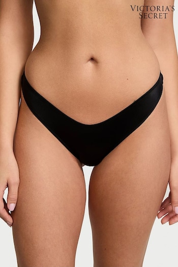 Victoria's Secret Black Star Hardware Thong Open Back Knickers (E46587) | £18