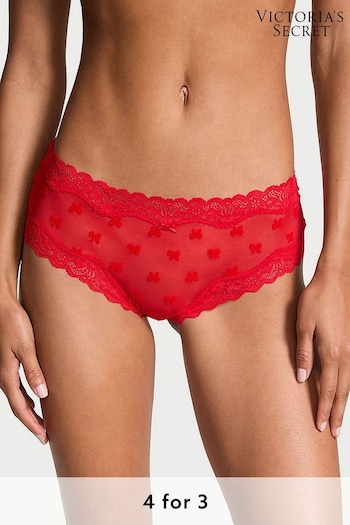 Victoria's Secret Vermillion Red Bows Cheeky Knickers (E46642) | £10