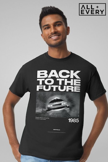 All + Every Black Mens Back To The Future 1985 We Dont Need Roads T-Shirt (E47208) | £25