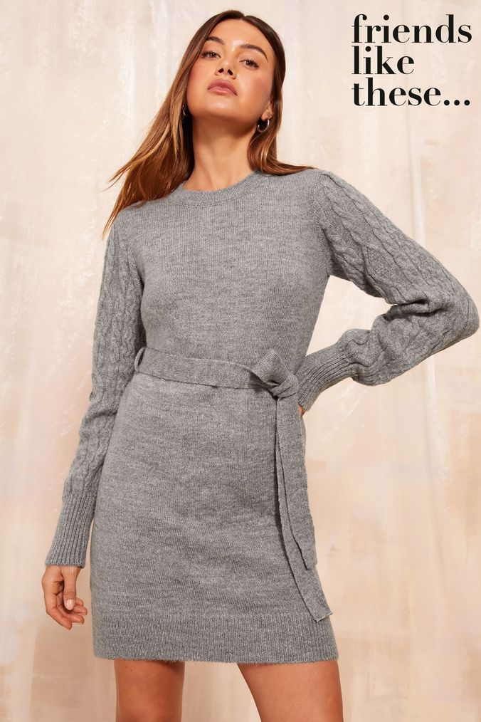 Next grey jumper dress top