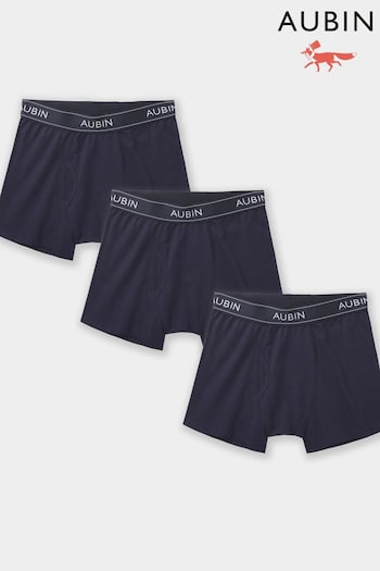 Aubin Blue Toft Boxer Shorts 3 Pack (E47511) | £29