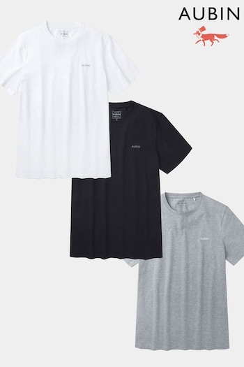 Aubin Louth White T-Shirt 3 Pack (E47512) | £39