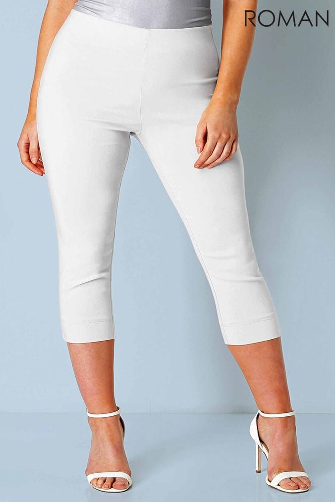 Buy Women s White Cropped Trousers Online Next UK
