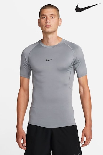 Nike Grey Pro Dri-FIT Tight Short Sleeve Top (E48844) | £33