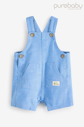 Purebaby Blue Striped Overalls All-In-One (E48890) | £30