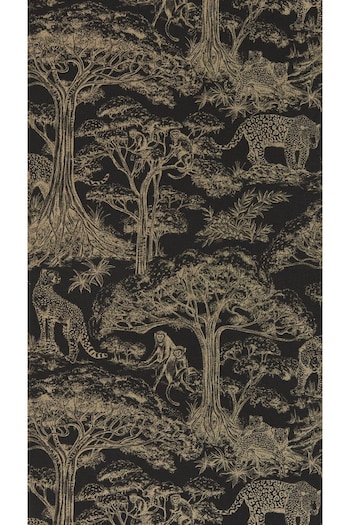 Clarke and Clarke Noir Luxe Kisumu Wallpaper (E49024) | £50